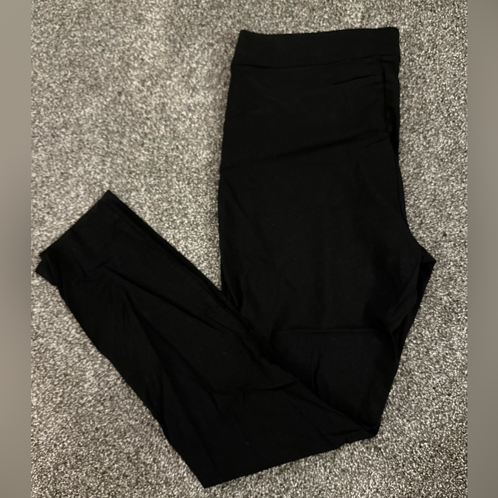 Black Ankle Crop Work Pants Women